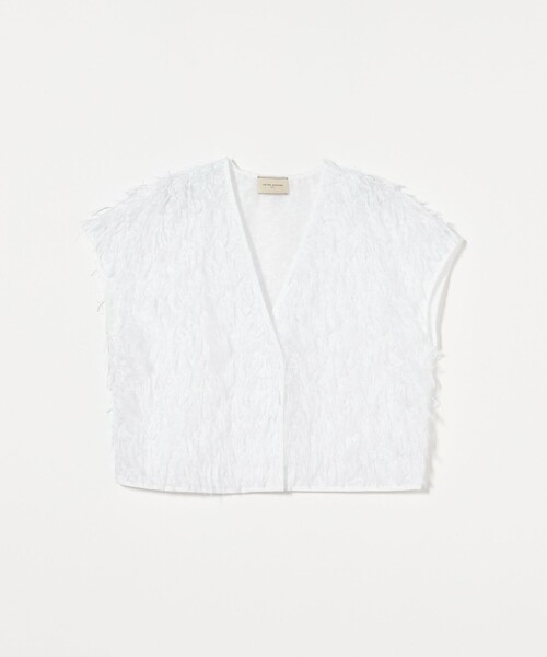 UNITED ARROWS ベスト ジレ ヘアリー カットジャガード