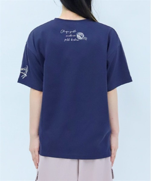 axes femme tシャツ 吸水速乾ランダム鈴蘭刺繍T レディース