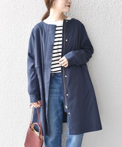 SHIPS シップス ノーカラー ウールコート 36 ピンク ショート SHIPS｜T/C ツイル ステンカラー ショート コート ◇ | Rakuten