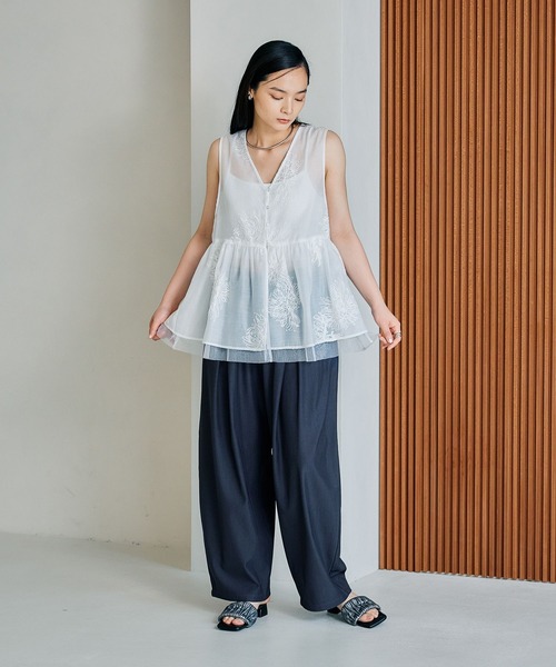 lepsimシアー刺繍アソートノースリブラウス LEPSIM｜シアー刺繍アソートノースリブラウス | Rakuten Fashion