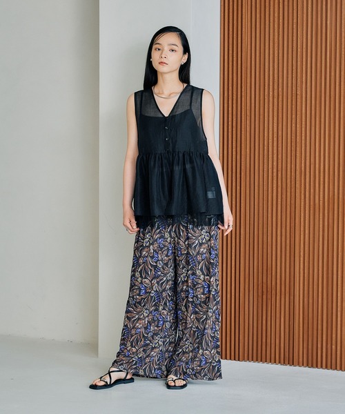 lepsimシアー刺繍アソートノースリブラウス LEPSIM ブラウス シャツ シアー刺繍アソートノースリブラウス