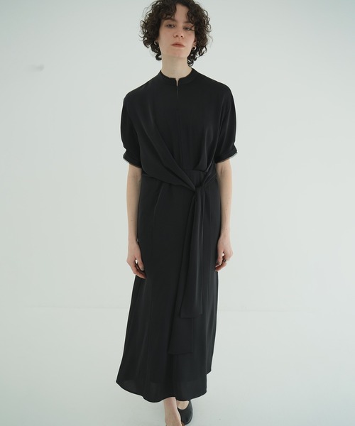 CLANE（クラネ） ワンピース STAND COLLAR WAIST TIE ONEPIECE