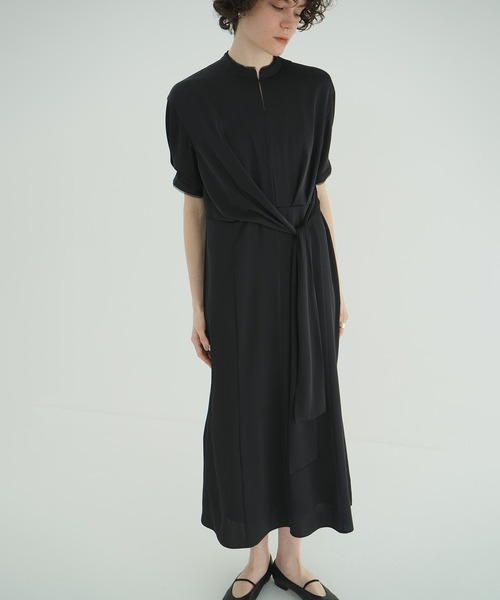 CLANE（クラネ） ワンピース STAND COLLAR WAIST TIE ONEPIECE