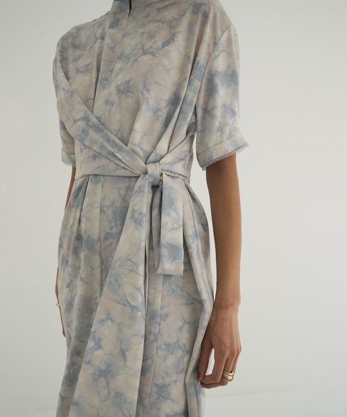 CLANE ワンピース　製品タグあり正規品 CLANE（クラネ） ワンピース STAND COLLAR WAIST TIE ONEPIECE