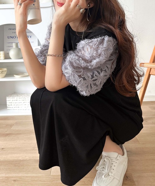 専用　　　　　チュールがふんわり重なるドッキングワンピ♡小花柄♡M 楽天市場】【全品対象☆まとめ買い3点以上で使える 7%OFF