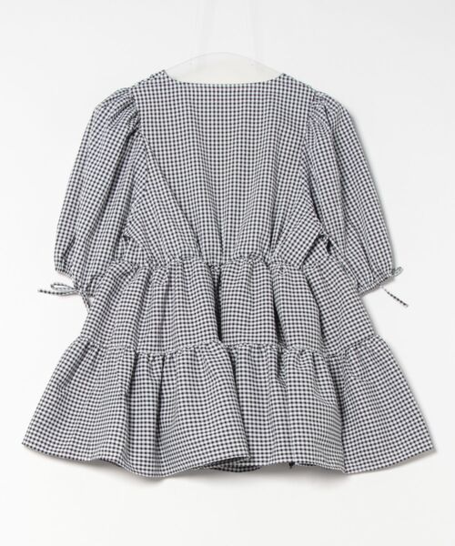 ゆーみん ⭐️クロエ　長袖ブラウス　フリル　カシュクール　ギンガムチェック le reve vaniller ブラウス シャツ イージーケア カシュクール