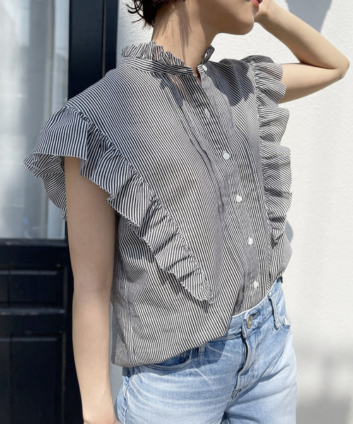 「Spick & Span」 ノースリーブブラウス FREE グレー レディース Spick＆Span 「Spick & Span」 ノースリーブブラウス FREE