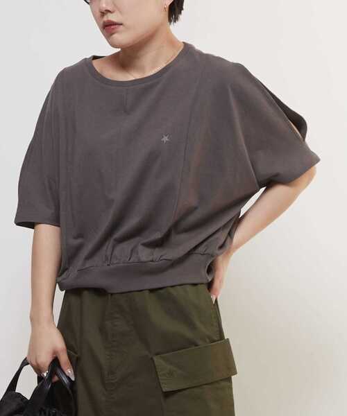 tシャツ SLIT DOLMAN SLEEVE SHORT TEE レディース