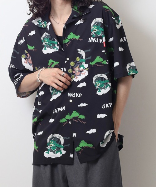 クリスチャンワイナンツ 総柄 花柄 ストレッチ カットソー シャツ 黒 S dctw0004143_1.jpg