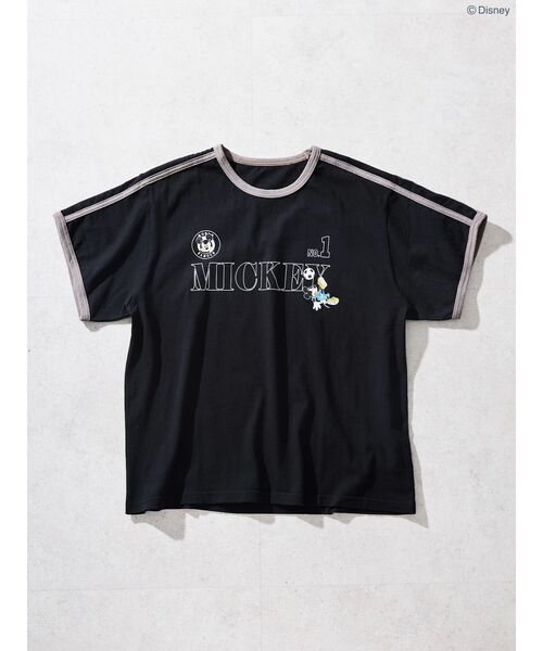 「Disney」 半袖Tシャツ「AMERICAN HOLICコラボ」 M ブラック レディース