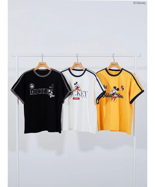 「Disney」 半袖Tシャツ「AMERICAN HOLICコラボ」 M ブラック レディース