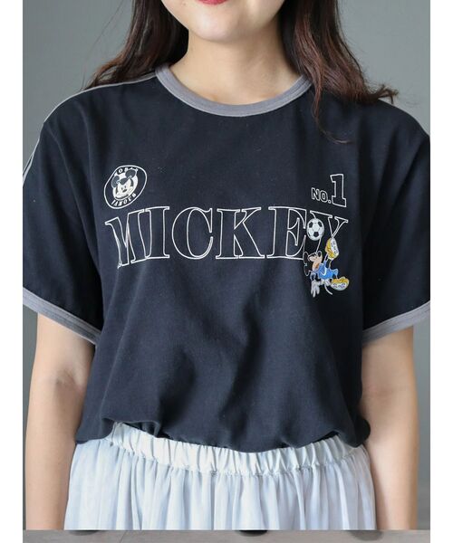 「Disney」 半袖Tシャツ「AMERICAN HOLICコラボ」 M ブラック レディース