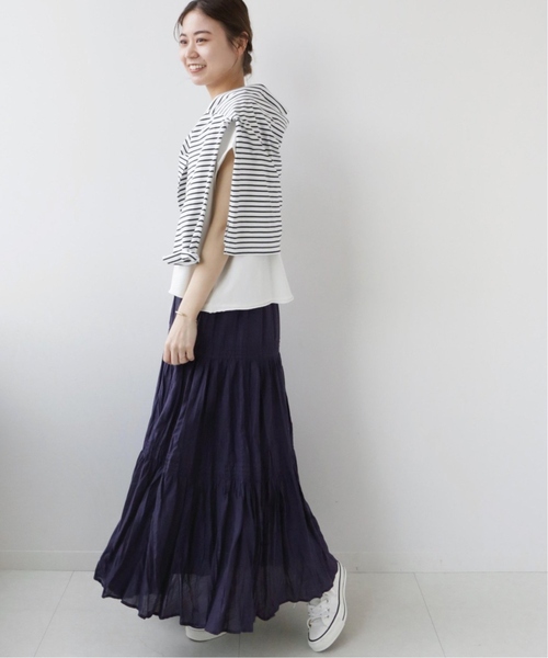 relume ネイビー フレアロングスカート 36 JOURNAL STANDARD relume 「JOURNAL relume」 フレアスカート 36
