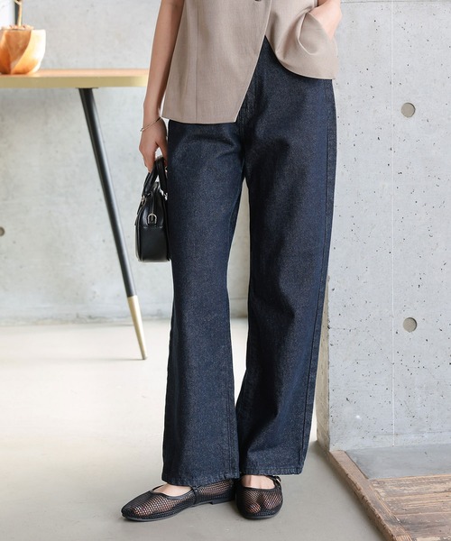 ワイドパンツ ジーンズ デニム デニムパンツ 「 低身長向けサイズ 