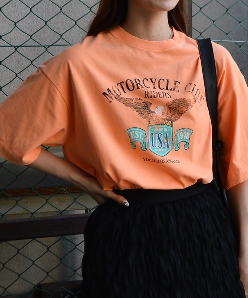 tシャツ 「spiritoso」イーグルプリントピグメントTシャツ レディース | spiritoso | 02