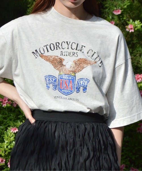 tシャツ 「spiritoso」イーグルプリントピグメントTシャツ レディース | spiritoso | 03