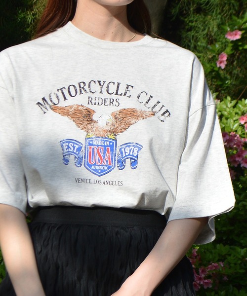 tシャツ 「spiritoso」イーグルプリントピグメントTシャツ レディース | spiritoso | 04