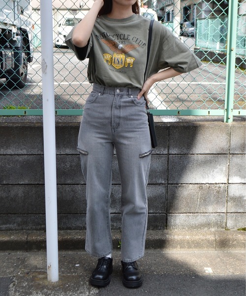 tシャツ 「spiritoso」イーグルプリントピグメントTシャツ レディース | spiritoso | 10