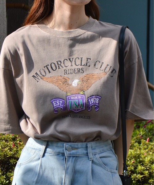 tシャツ 「spiritoso」イーグルプリントピグメントTシャツ レディース | spiritoso | 11