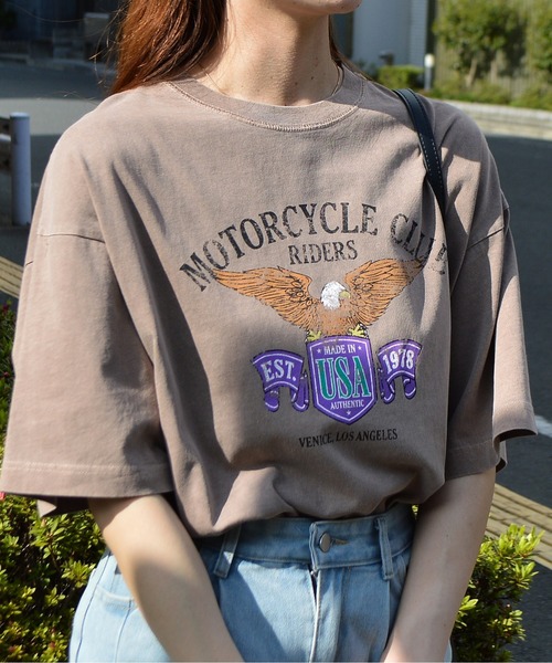 tシャツ 「spiritoso」イーグルプリントピグメントTシャツ レディース | spiritoso | 13