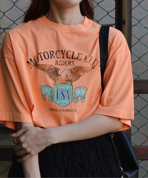 tシャツ 「spiritoso」イーグルプリントピグメントTシャツ レディース | spiritoso | 15