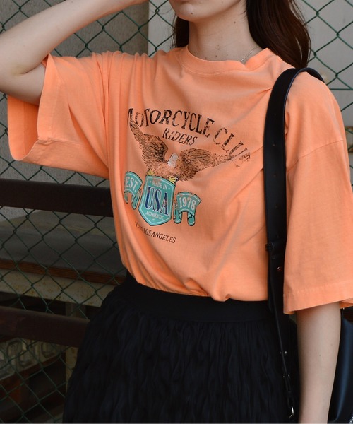 tシャツ 「spiritoso」イーグルプリントピグメントTシャツ レディース | spiritoso | 17