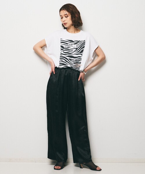 UNTITLED（アンタイトル） パンツ 「GREY CHORD」LISA（リサ）サテン