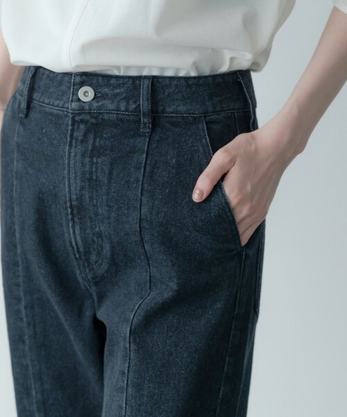 INDIVI GALLEST ジーンズ デニム デニムパンツ センターピンタック