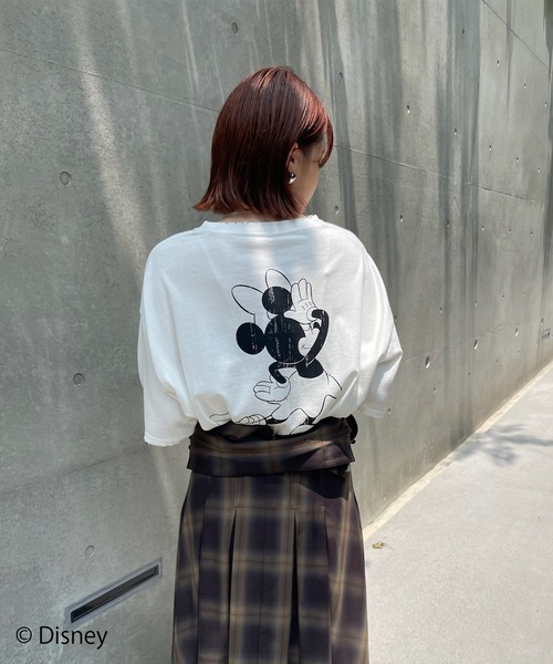 Disney（ディズニー） tシャツ 半袖 MICKEY AND MINNIE DESIGN BIG TEE