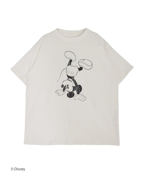 トップス MICKEY AND MINNIE DESIGN BIG TEE ameri Disney（ディズニー） tシャツ 半袖 MICKEY AND MINNIE DESIGN BIG TEE