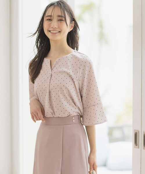 「any SiS」 7分袖カットソー 2 ブルー レディース