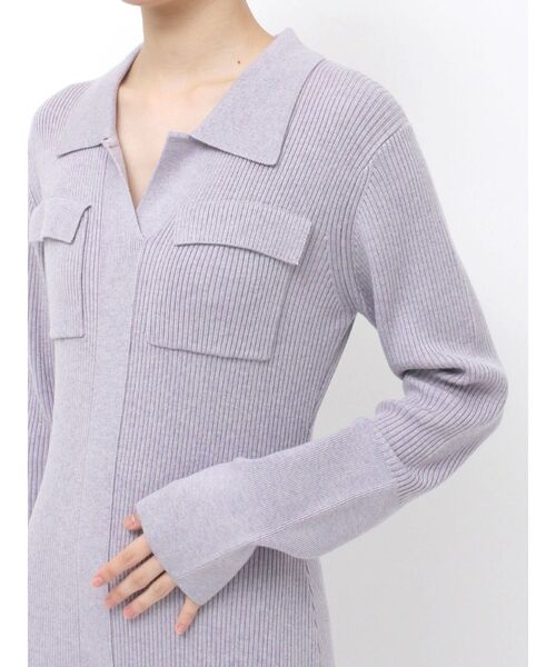 新作 定価：16,500円 ラグナムーン フラップポケットリブニットワンピース LAGUNAMOON（ラグナムーン） ワンピース フラップポケットリブニット