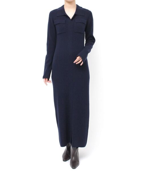 LAGUNAMOON（ラグナムーン） ワンピース フラップポケットリブニット