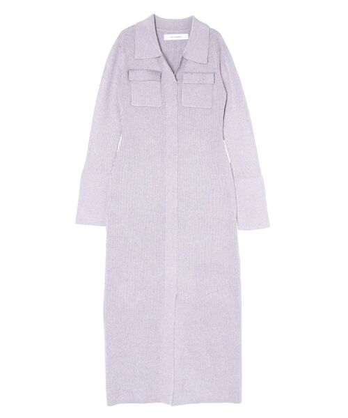 新作 定価：16,500円 ラグナムーン フラップポケットリブニットワンピース LAGUNAMOON（ラグナムーン） ワンピース フラップポケットリブニット