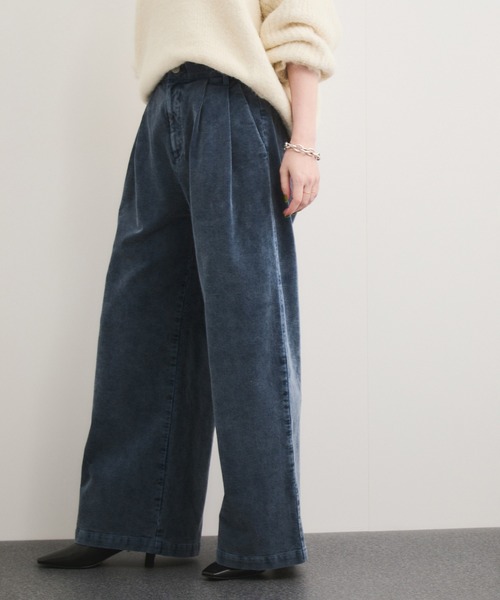 LE CERCLE par rope' パンツ 製品染めコーデュロイパンツ/セットアップ