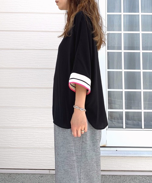 「Q」 ドルマンスリーブブラウス MEDIUM ベージュ レディース_画像7