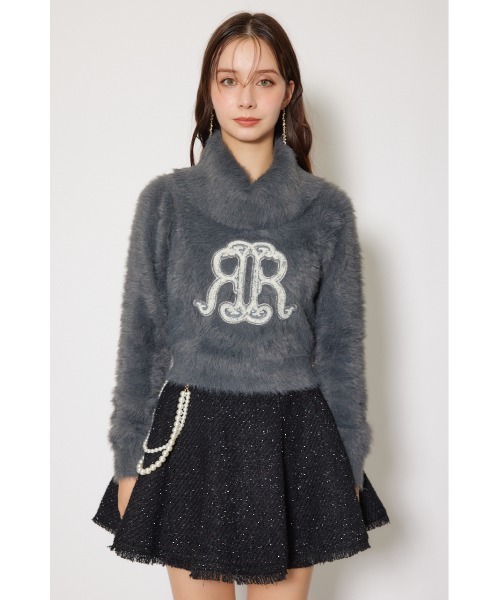 rienda（リエンダ） ニット セーター ボタニカルRロゴニットトップス