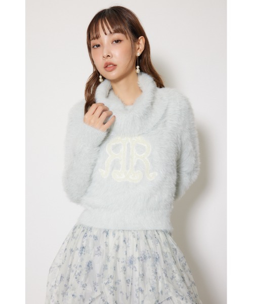rienda（リエンダ） ニット セーター ボタニカルRロゴニットトップス