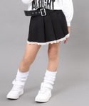 スカート ベルト付 フリル プリーツ スカート...の詳細画像1