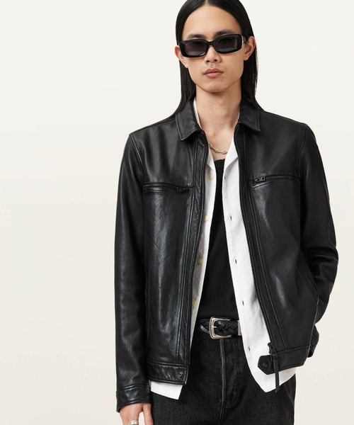 【美品】ALLSAINTS オールセインツ レザー ライダースジャケット BK ALLSAINTS（オールセインツ）の「ALLSAINTS WICK レザー バイカー
