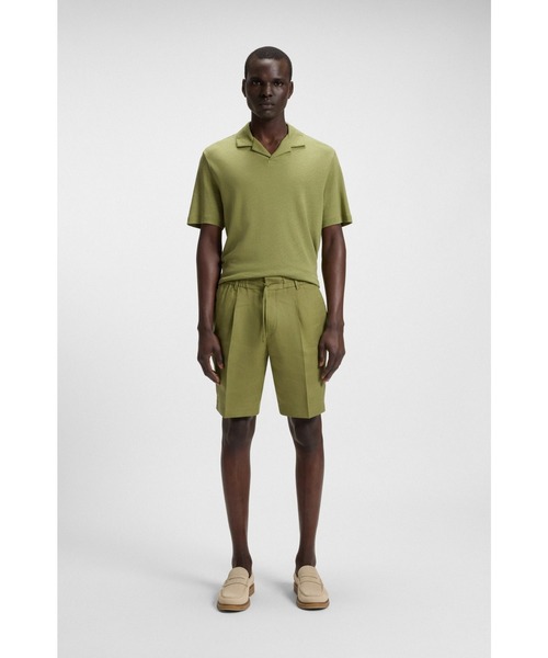BOSS（HUGO BOSS） パンツ テーパードフィット ショートパンツ リネン