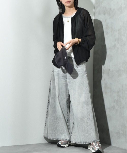 「INTERPLANET」 ブルゾン FREE ライトグレー レディース_画像8