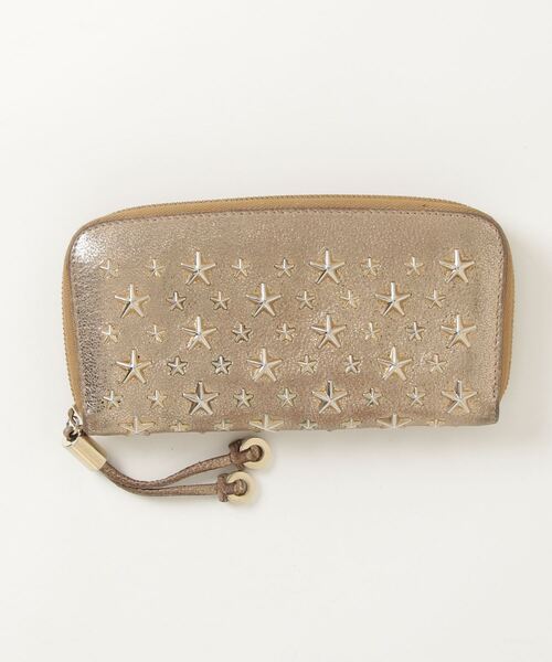 JIMMY CHOO ゴールドスタースタッズ財布 JIMMY CHOO（ジミーチュウ） スタースタッズ 長財布 FREE ゴールド