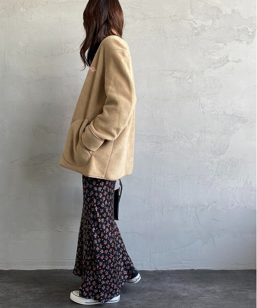 Danton（ダントン） ノーカラージャケット 40 ベージュ レディース