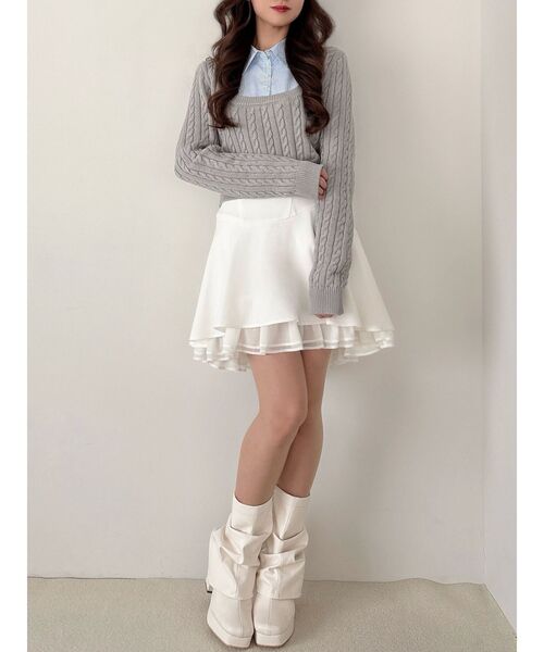 RESEXXY（リゼクシー） ニット セーター シャツドッキングケーブル