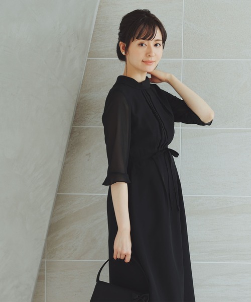 「niana」 「haremode」半袖ワンピース S ブラック レディース_画像5