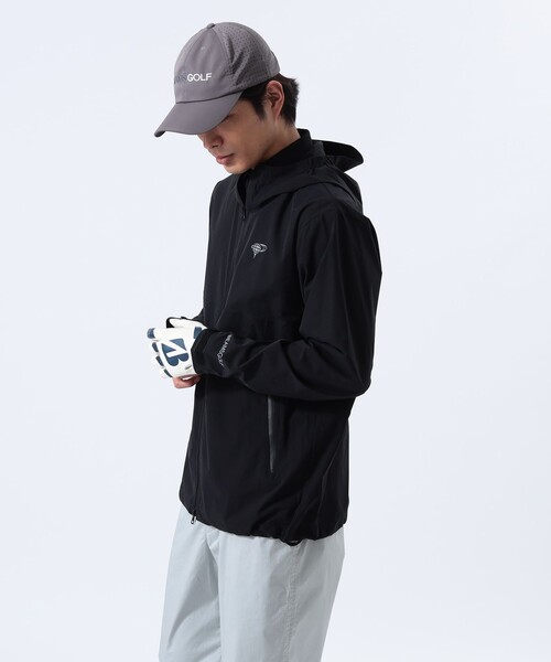 BEAMS GOLF」 ブルゾン LARGE ブラック メンズ BEAMS ブルゾン メンズ