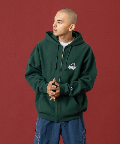 メンズファッション 「Champion」 ジップアップパーカー L アッシュ メンズ