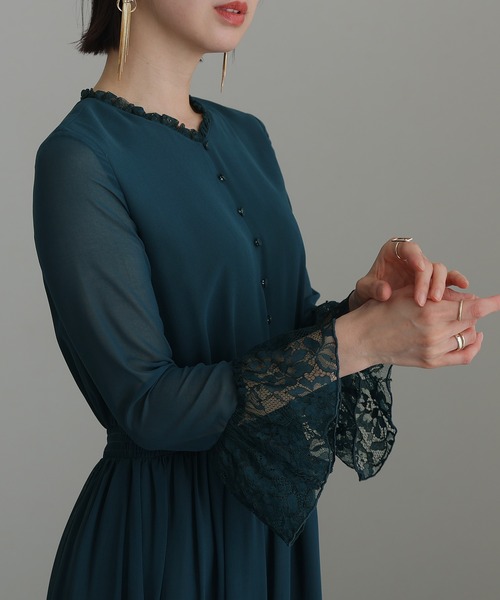 atlo（アトロ） 「PourVous」7分袖ワンピース M ピンク レディース