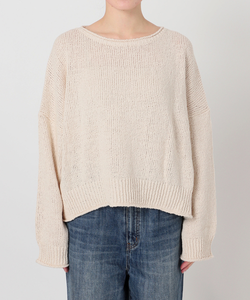 人気♡美品✨BATONER スカシボートネック ニット アイボリー 1 Spick＆Span（スピック アンド スパン） ニット セーター IGEA
